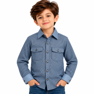 maylone kids boy cotton geometric printed full sleeve shirt