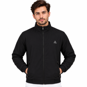 zex zerry men solid black casual full sleeve jacket