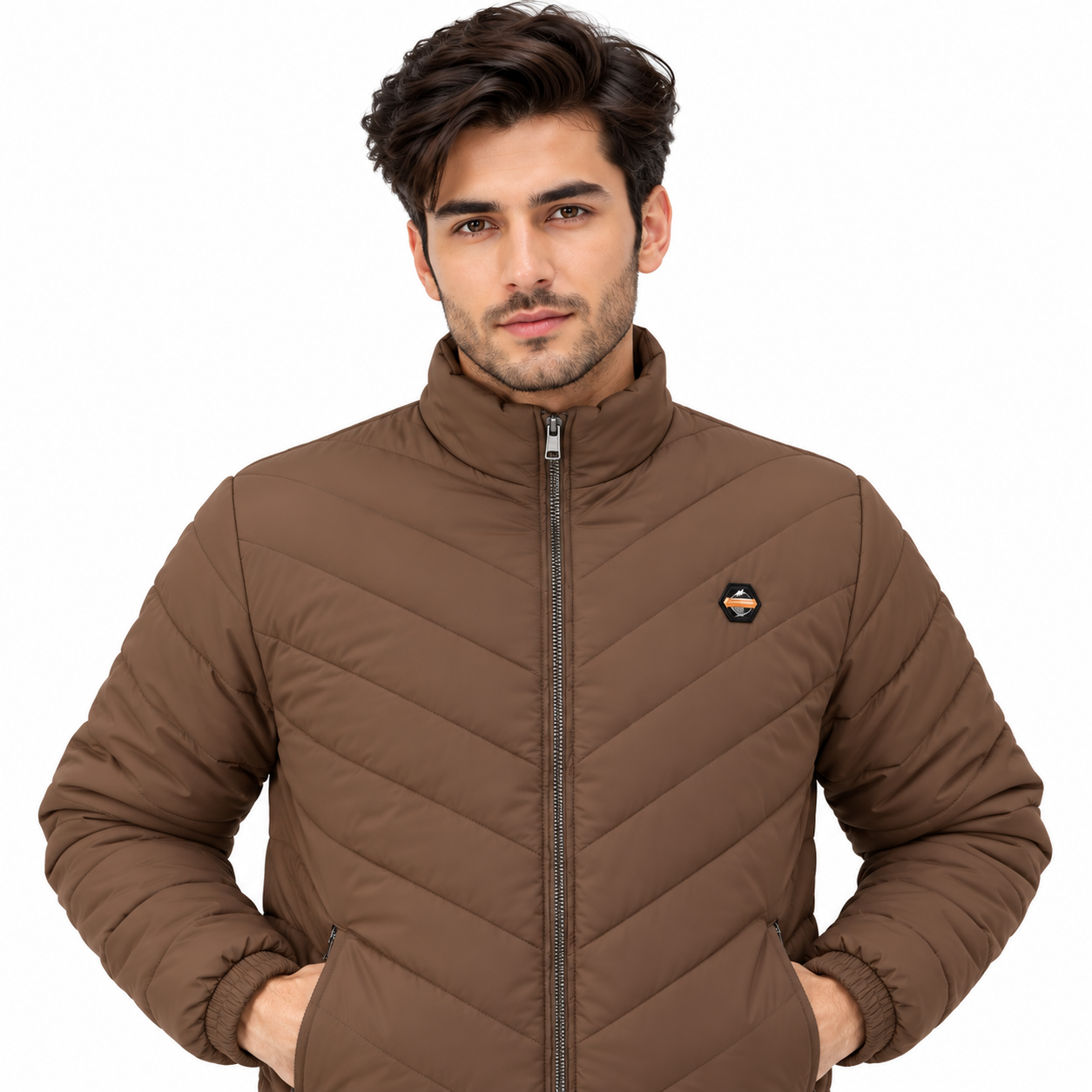 Home zex zerry men solid brown quilted full sleeve jacket (5)