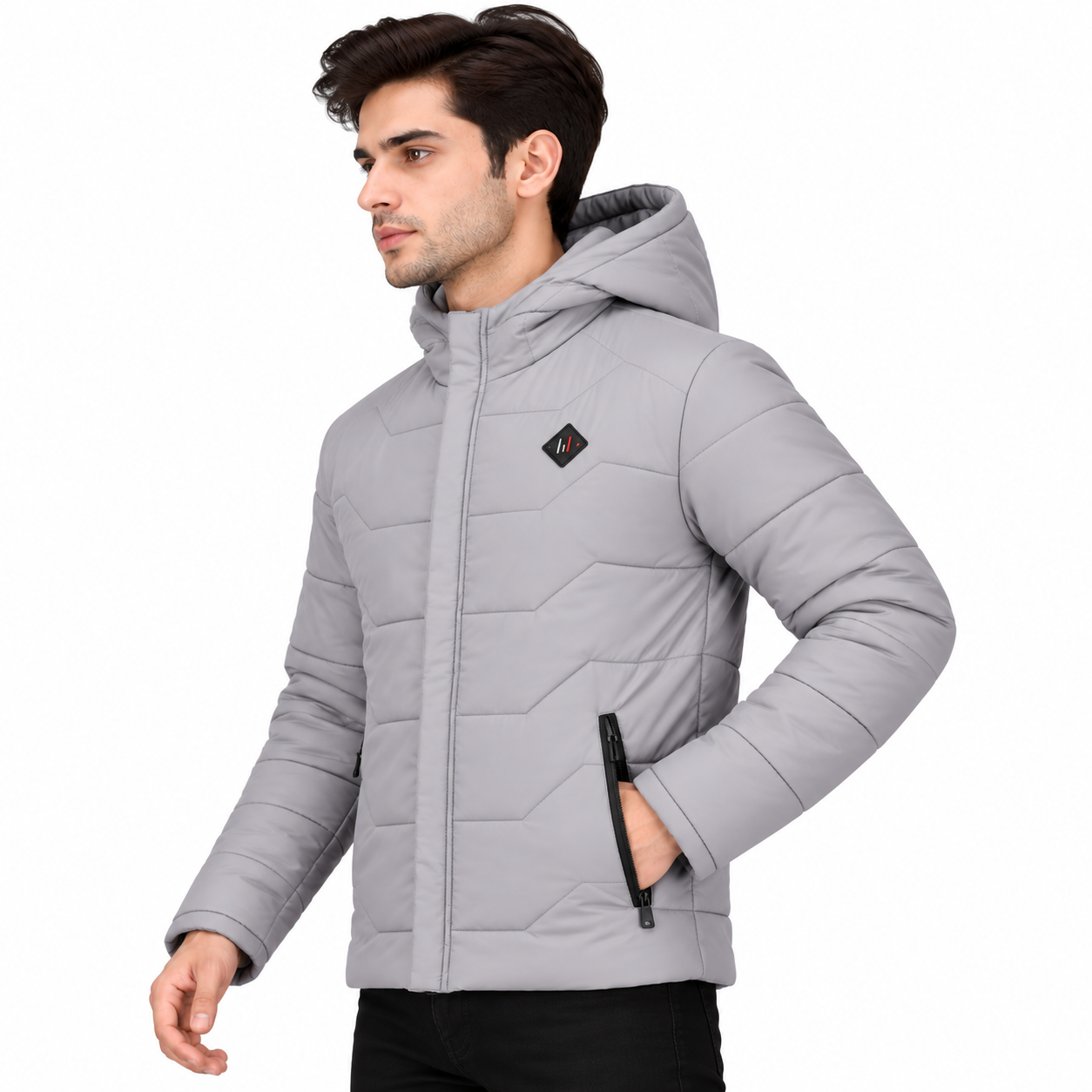 zex zerry men solid grey quilted full sleeve jacket zex zerry men solid grey quilted full sleeve jacket