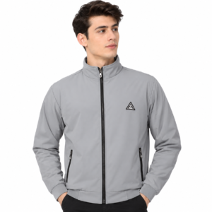 zex zerry men solid light grey casual full sleeve jacket