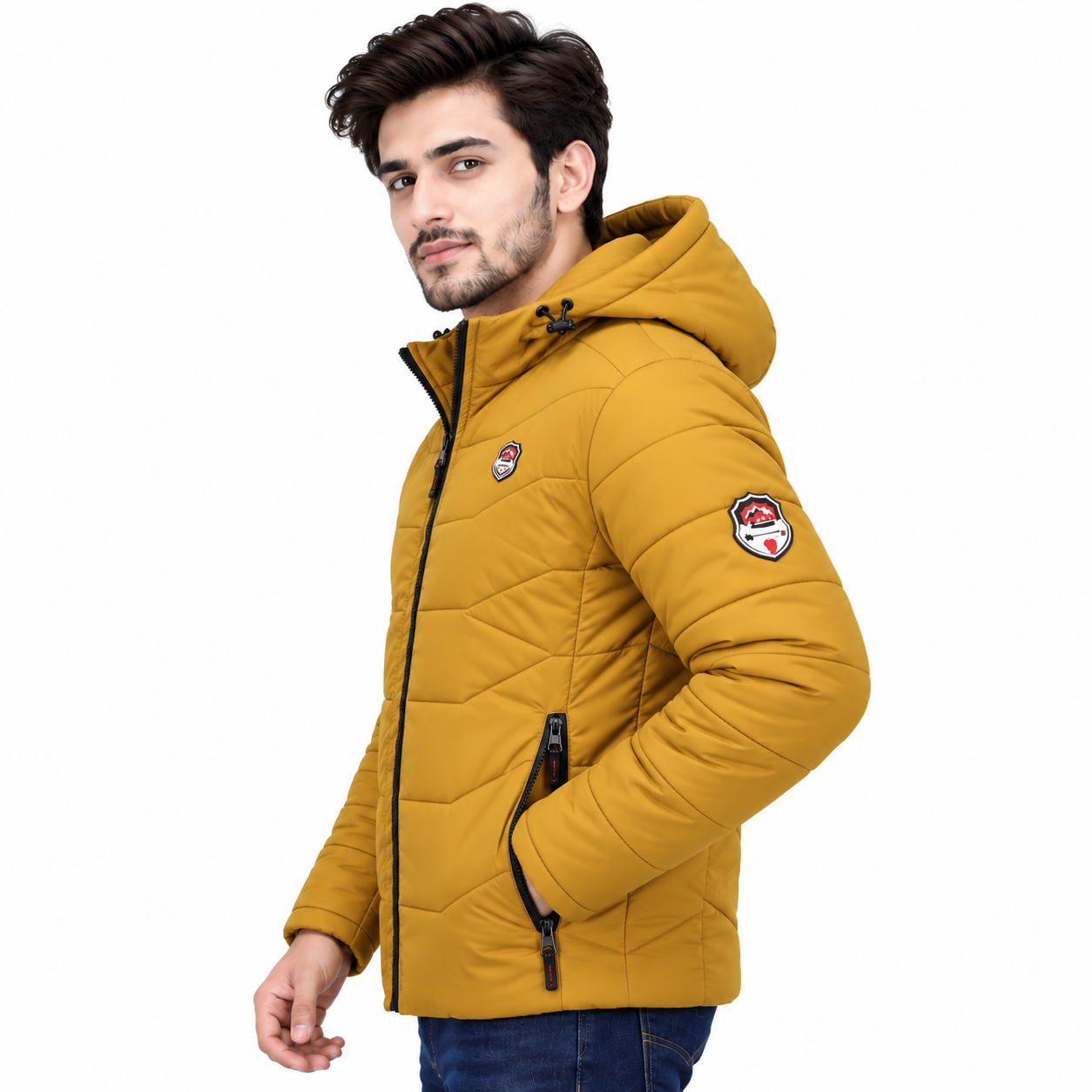 zex zerry men solid mustard quilted full sleeve jacket zex zerry men solid mustard quilted full sleeve jacket