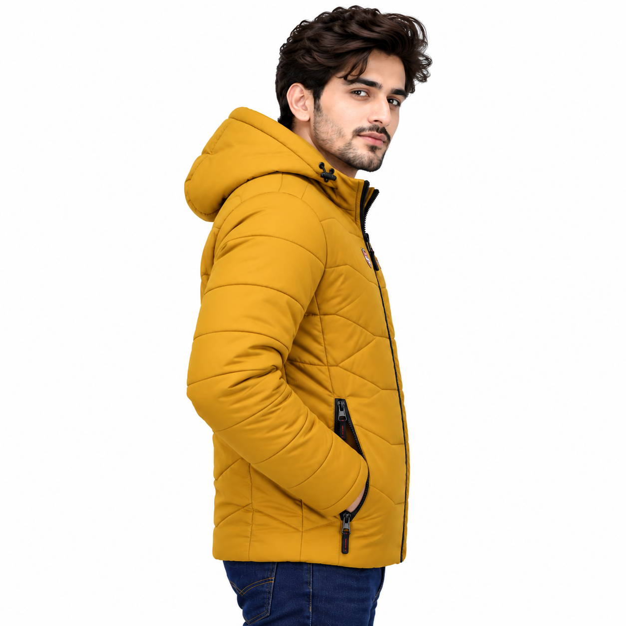 zex zerry men solid mustard quilted full sleeve jacket (2) zex zerry men solid mustard quilted full sleeve jacket (2)