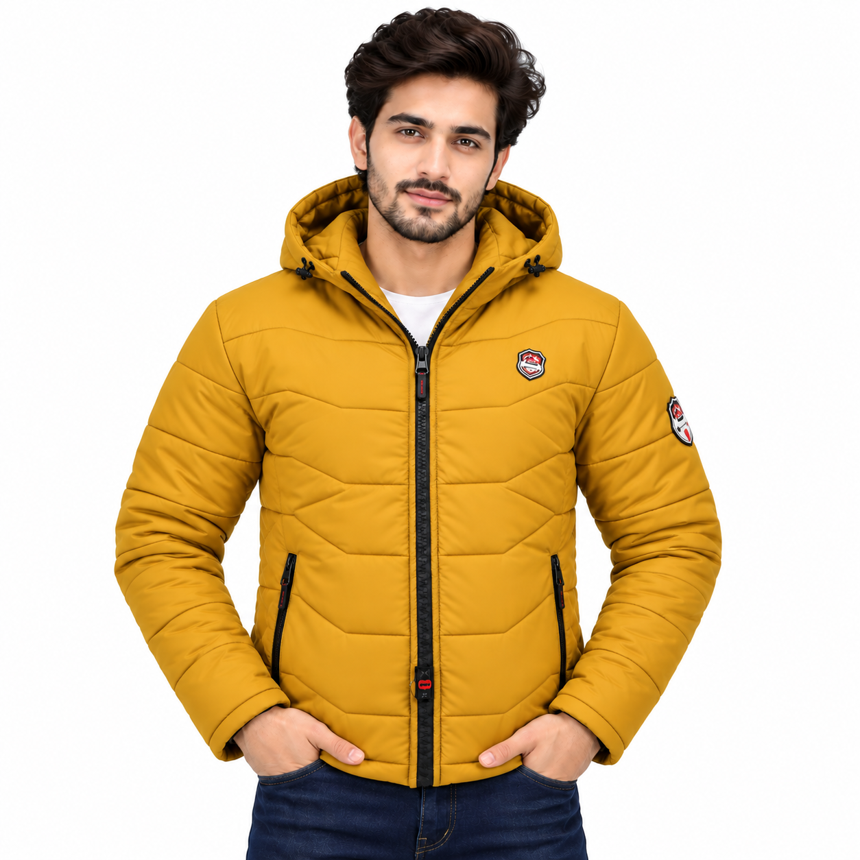 Home zex zerry men solid mustard quilted full sleeve jacket (3)