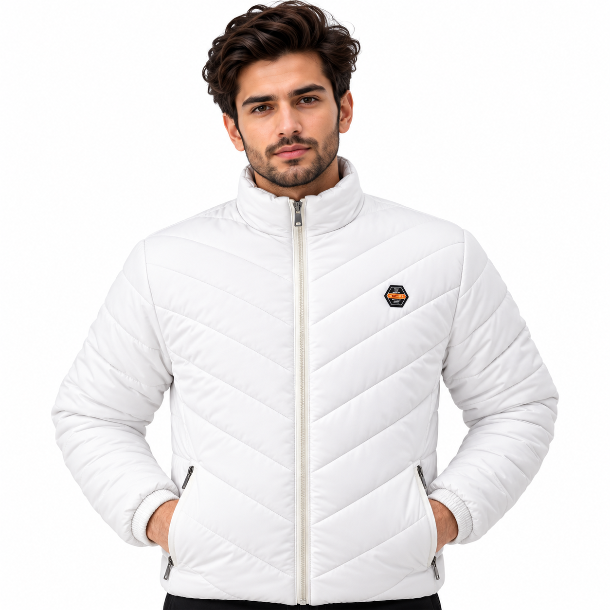 Home zex zerry men solid white quilted full sleeve jacket (2)