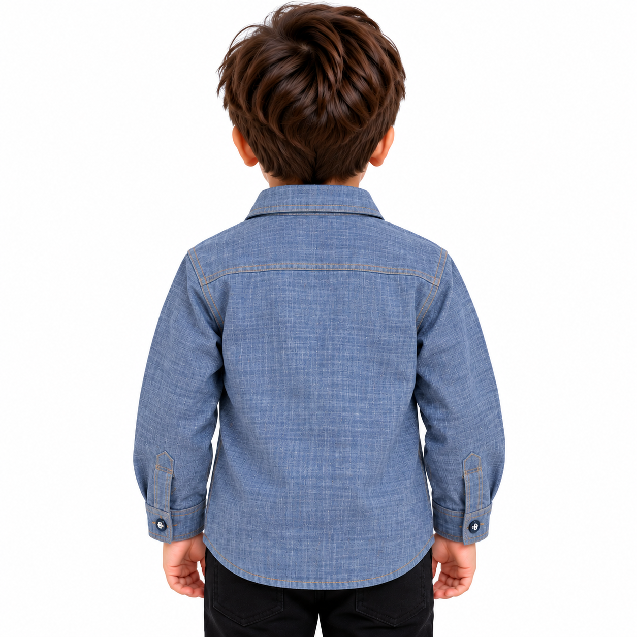 maylone kids boy denim full sleeve shirt with flap dual chest pocket (5) maylone kids boy denim full sleeve shirt with flap dual chest pocket (5)