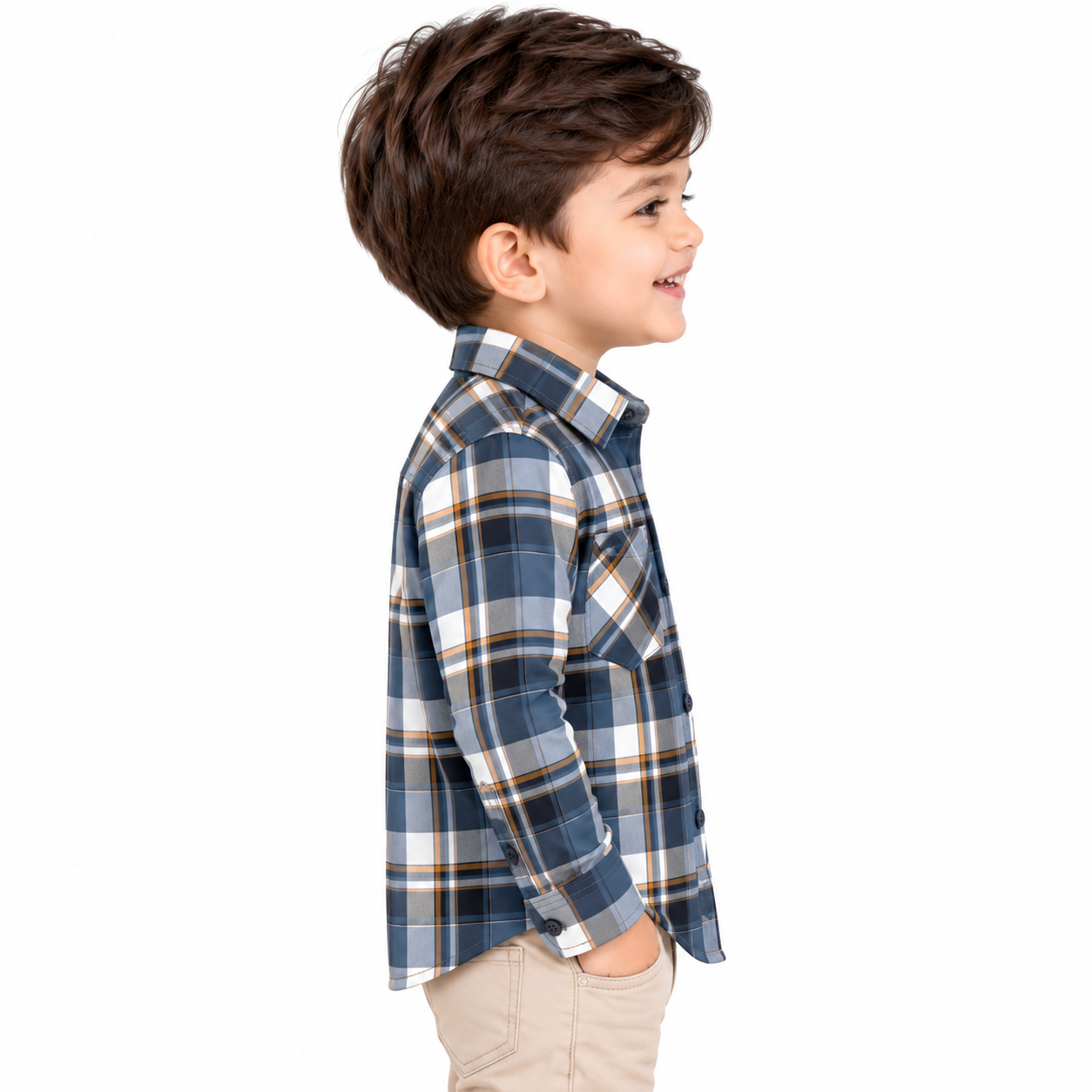 maylone kids boy blue tartan plaid checkered full sleeve shirt (5) maylone kids boy blue tartan plaid checkered full sleeve shirt (5)