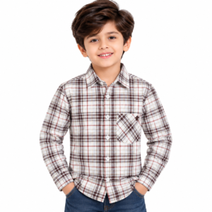 maylone kids boy brown checked full sleeve shirt (1)