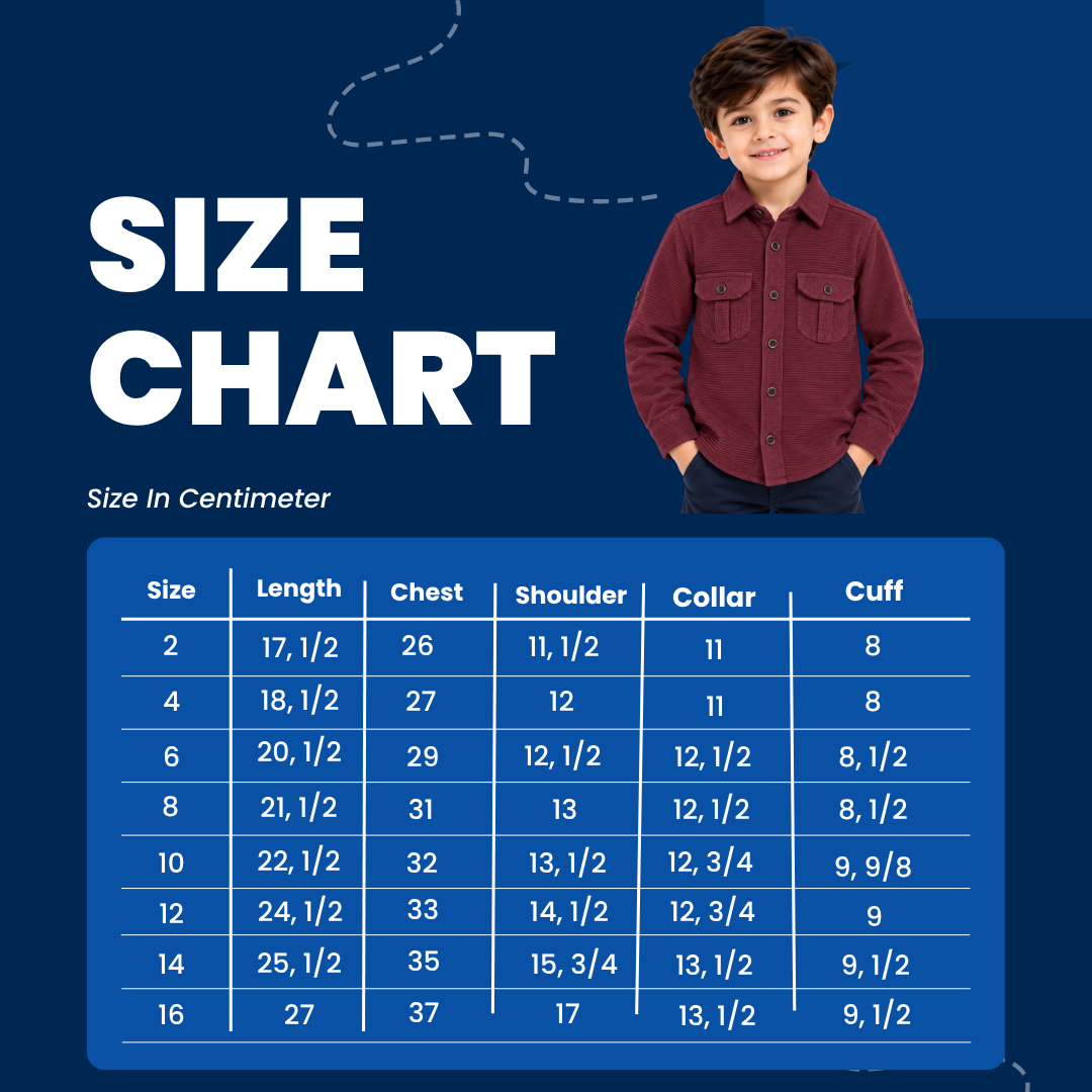 maylone kids boy cauterized full sleeve & dual chest pocket button up shirt (1) maylone kids boy cauterized full sleeve & dual chest pocket button up shirt (1)