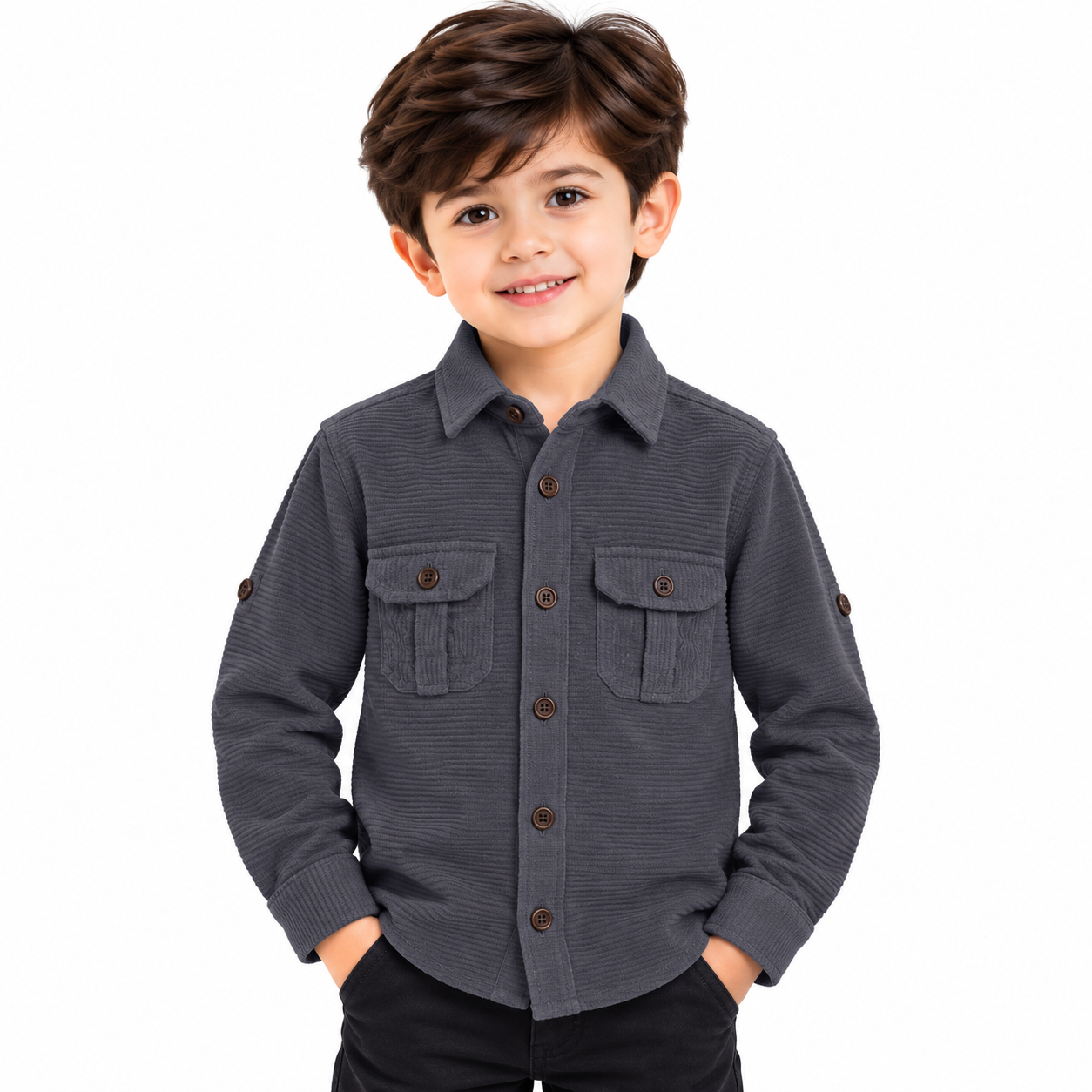 maylone kids boy cauterized full sleeve & dual chest pocket button up shirt (18) maylone kids boy cauterized full sleeve & dual chest pocket button up shirt (18)