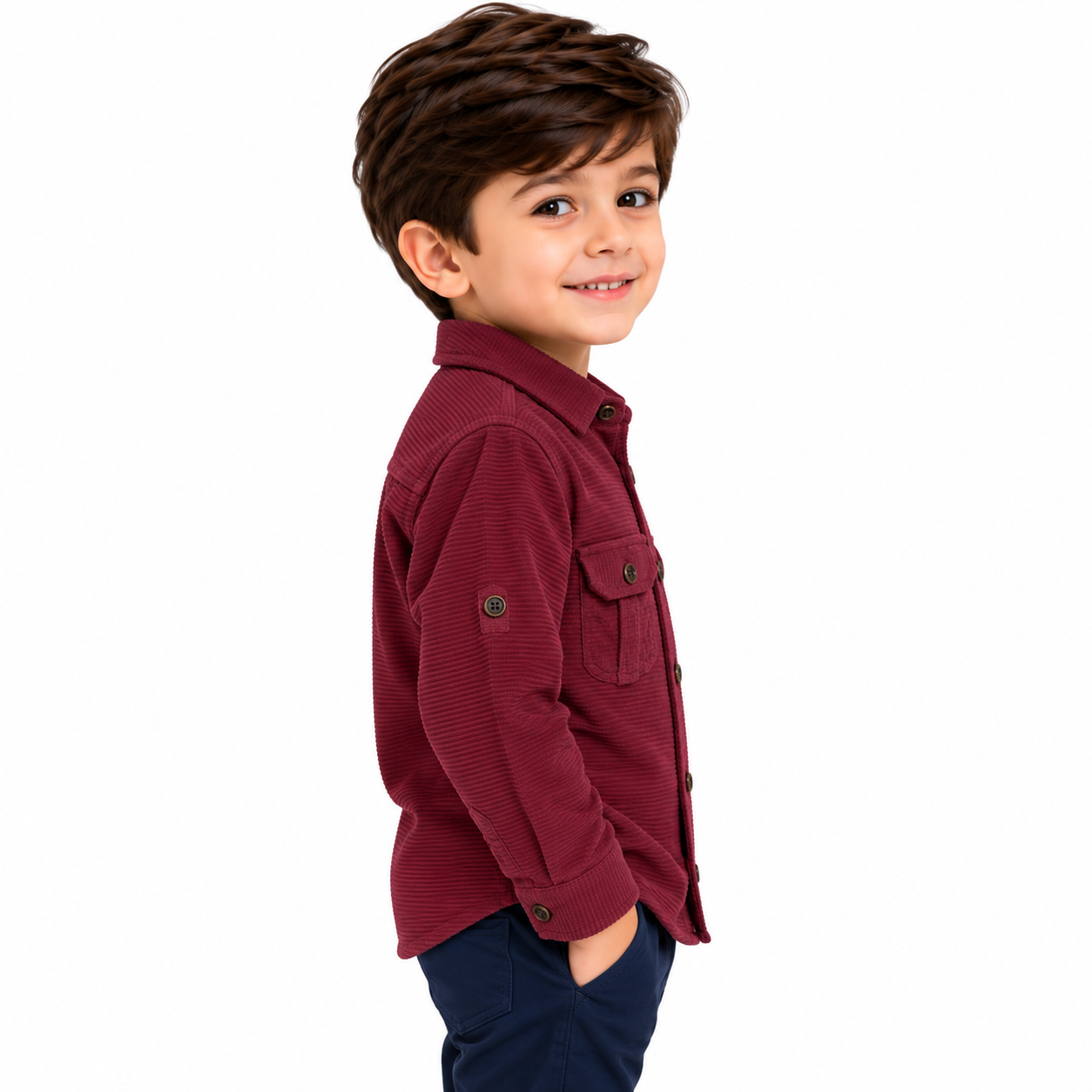 maylone kids boy cauterized full sleeve & dual chest pocket button up shirt (3) maylone kids boy cauterized full sleeve & dual chest pocket button up shirt (3)