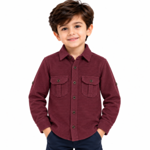 Home maylone kids boy cauterized full sleeve & dual chest pocket button up shirt (5)