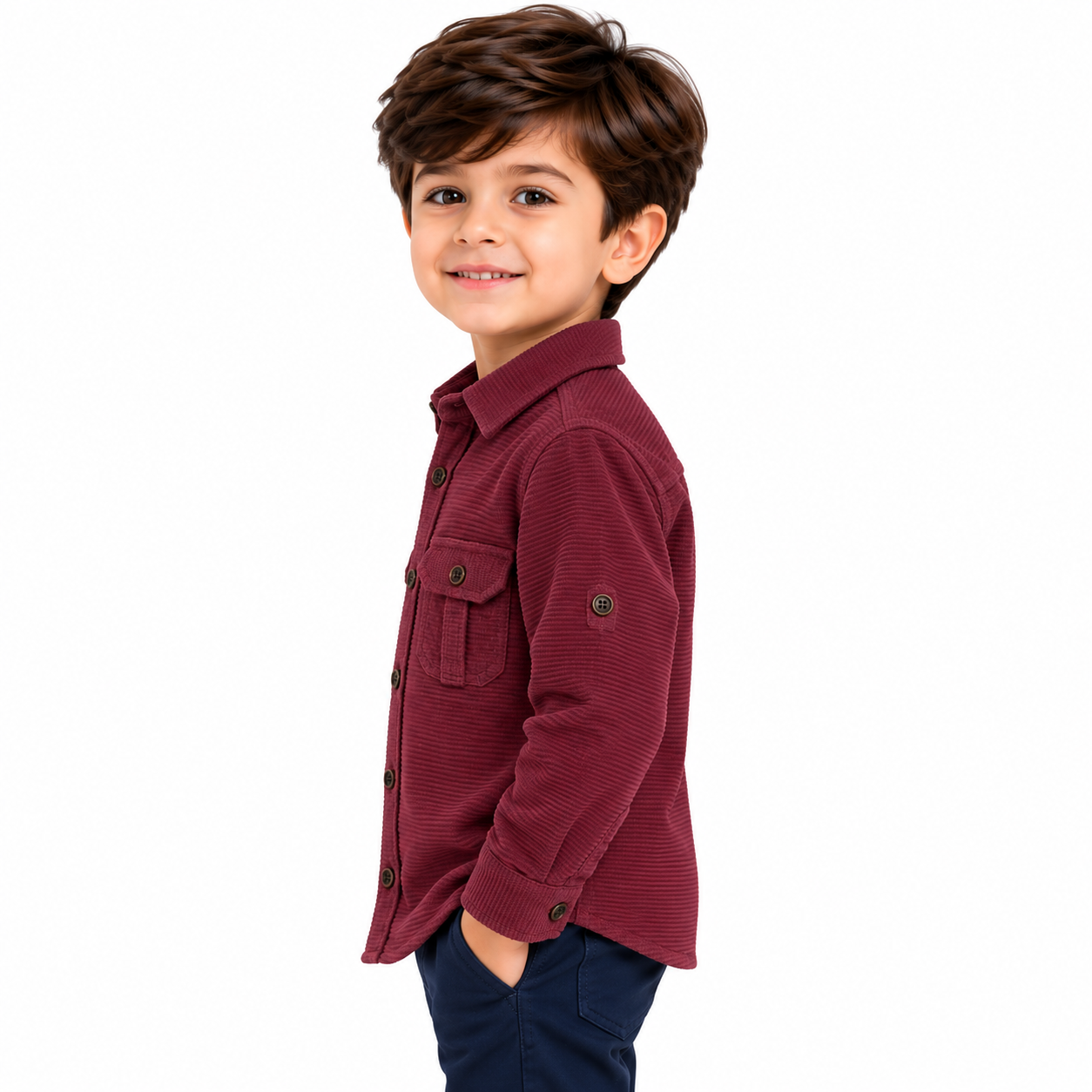 maylone kids boy cauterized full sleeve & dual chest pocket button up shirt (6) maylone kids boy cauterized full sleeve & dual chest pocket button up shirt (6)