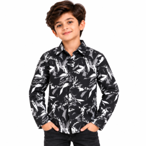 maylone kids boy cotton abstract leaf printed full sleeve shirt (11)