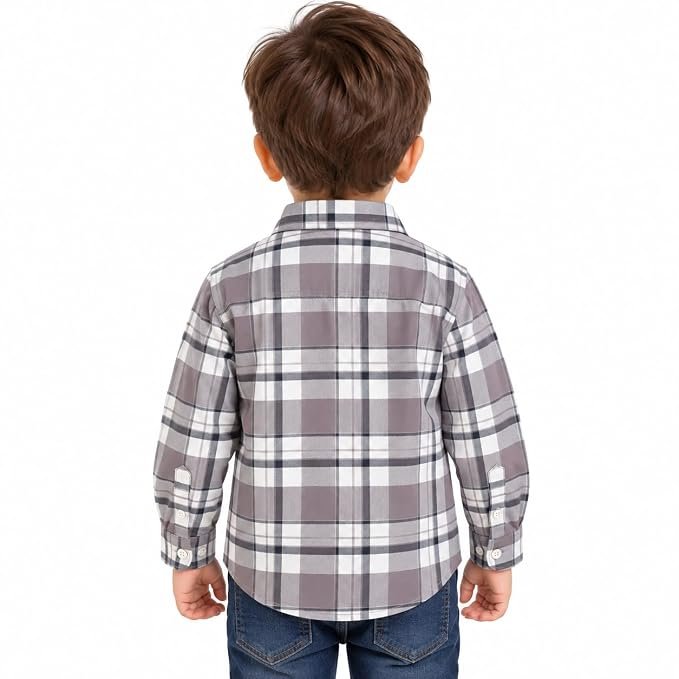maylone kids boy cream tartan plaid checkered full sleeve shirt (2) maylone kids boy cream tartan plaid checkered full sleeve shirt (2)