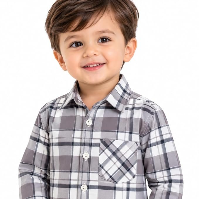 maylone kids boy cream tartan plaid checkered full sleeve shirt (3) maylone kids boy cream tartan plaid checkered full sleeve shirt (3)