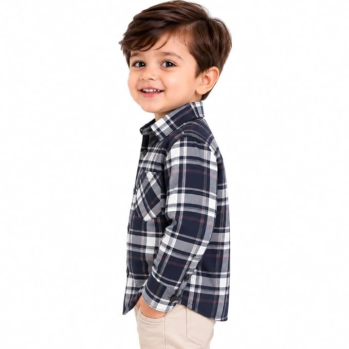 maylone kids boy dark blue tartan plaid checkered full sleeve shirt (5) maylone kids boy dark blue tartan plaid checkered full sleeve shirt (5)