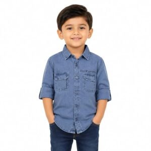 maylone kids boy denim dark maroon full sleeve shirt with flap pocket (27)