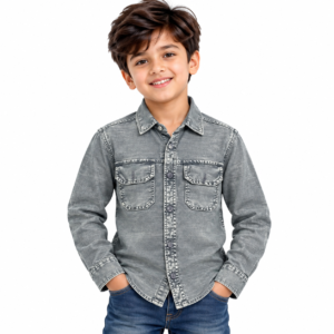 maylone kids boy grey rfd full sleeve shirt with dual chest pocket (5)