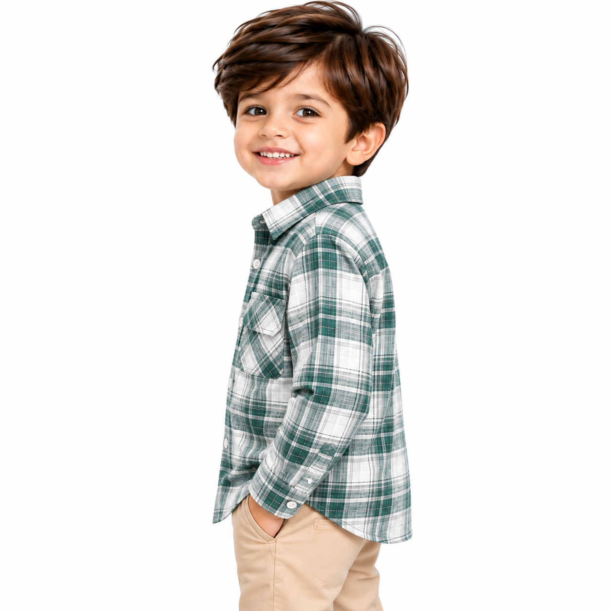 maylone kids boy tartan checkered full sleeve shirt with double pocket (3) maylone kids boy tartan checkered full sleeve shirt with double pocket (3)