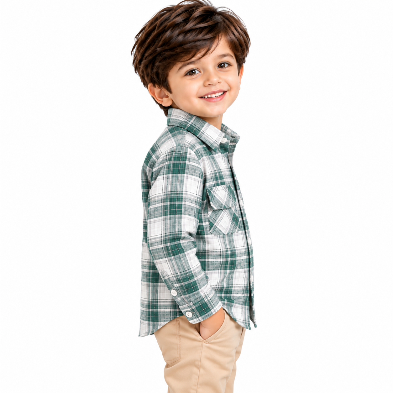 maylone kids boy tartan checkered full sleeve shirt with double pocket (4) maylone kids boy tartan checkered full sleeve shirt with double pocket (4)