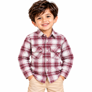 maylone kids boy tartan checkered full sleeve shirt with double pocket (5)