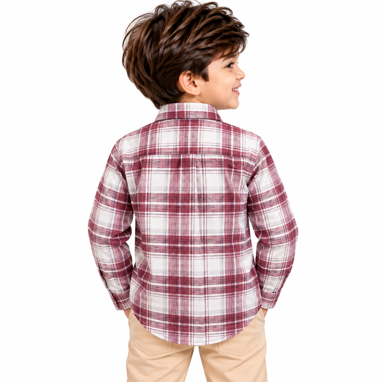 maylone kids boy tartan checkered full sleeve shirt with double pocket (6) maylone kids boy tartan checkered full sleeve shirt with double pocket (6)