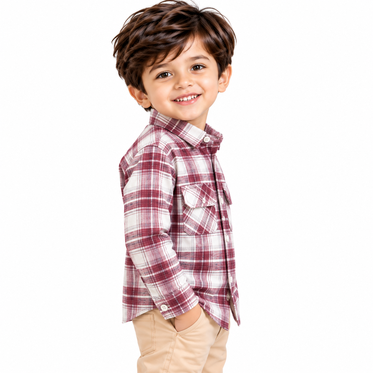 maylone kids boy tartan checkered full sleeve shirt with double pocket (7) maylone kids boy tartan checkered full sleeve shirt with double pocket (7)