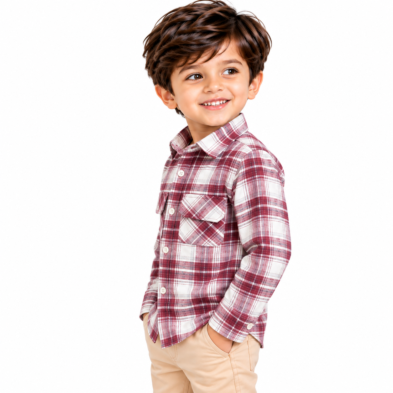 maylone kids boy tartan checkered full sleeve shirt with double pocket (8) maylone kids boy tartan checkered full sleeve shirt with double pocket (8)