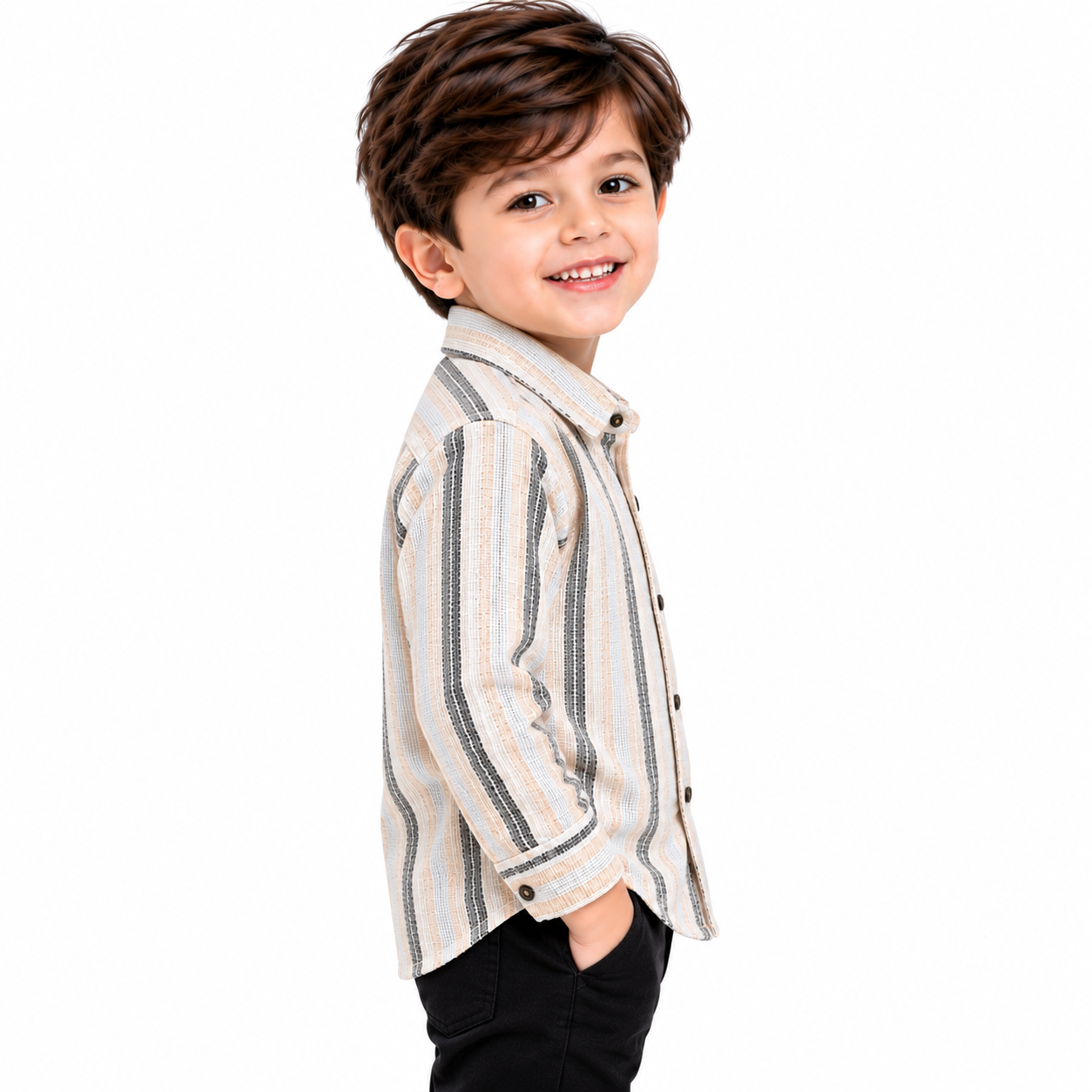 maylone kids boy woollen full sleeve shirt with single chest pocket (3) maylone kids boy woollen full sleeve shirt with single chest pocket (3)