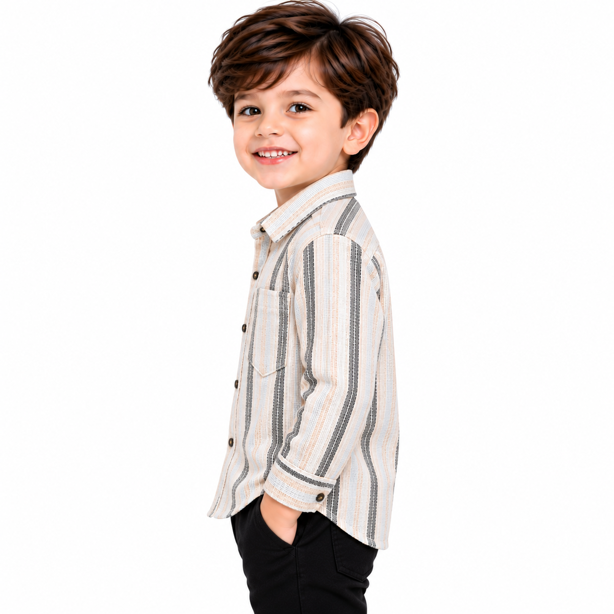 maylone kids boy woollen full sleeve shirt with single chest pocket (4) maylone kids boy woollen full sleeve shirt with single chest pocket (4)