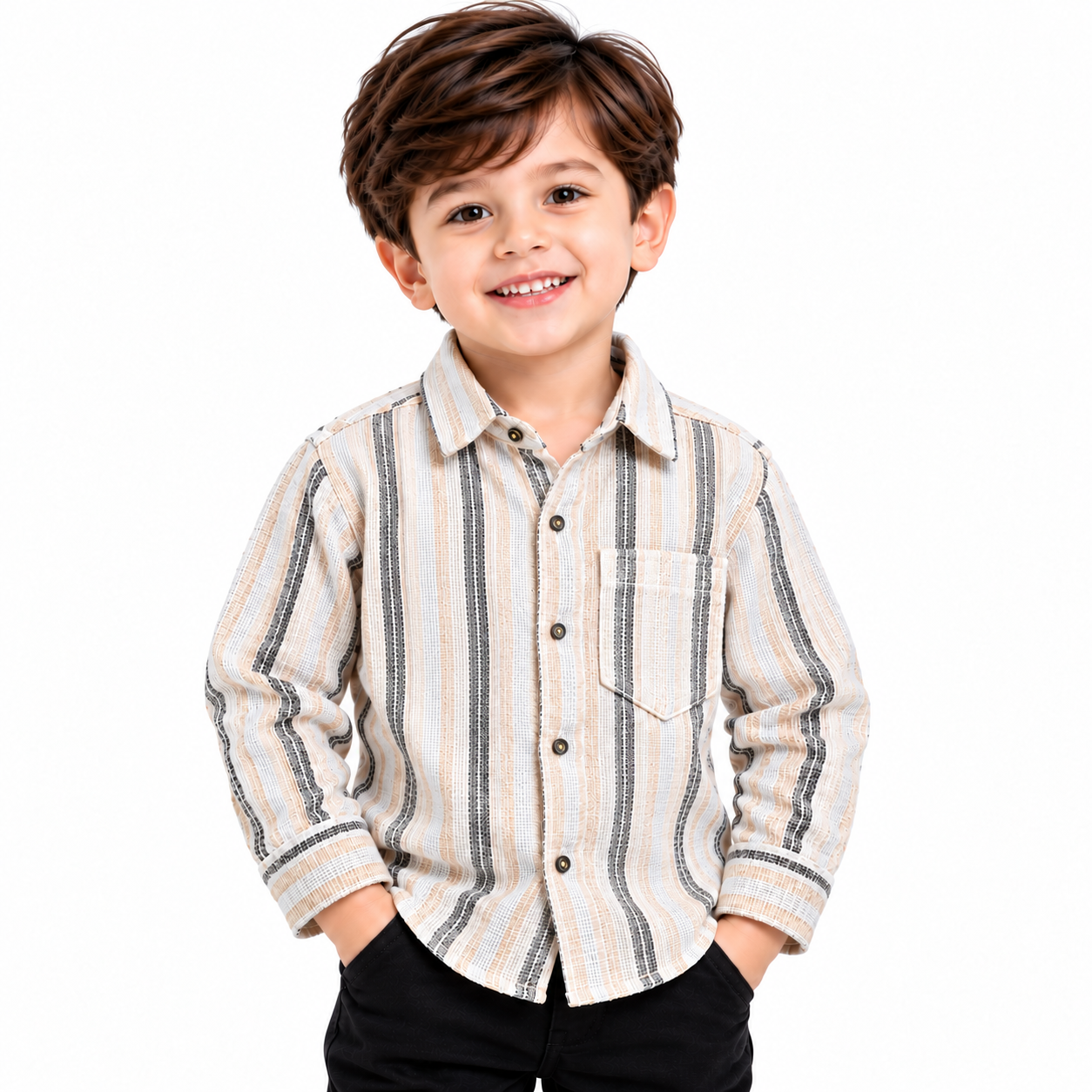 maylone kids boy woollen full sleeve shirt with single chest pocket maylone kids boy woollen full sleeve shirt with single chest pocket