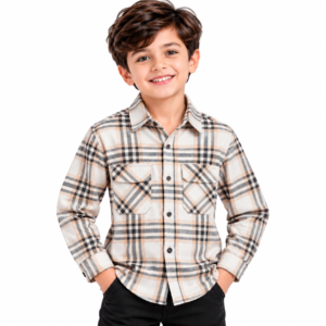 maylone kids boy woollen full sleeve shirt with dual flap chest pockets (6)
