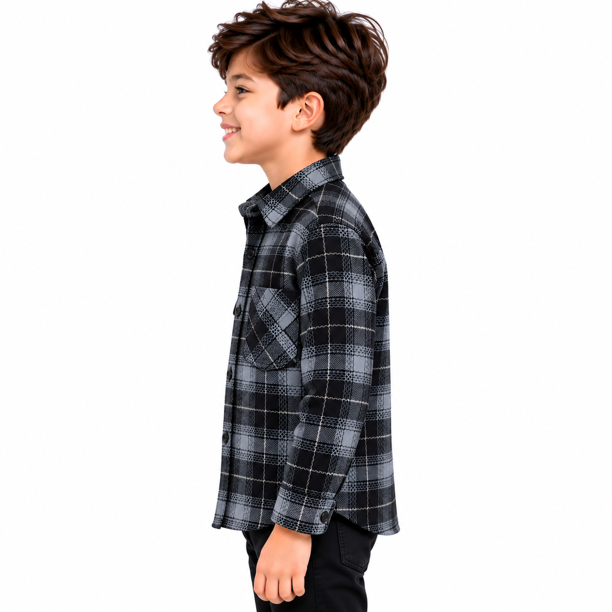 maylone kids boy woollen full sleeve shirt with single chest pocket (2) maylone kids boy woollen full sleeve shirt with single chest pocket (2)