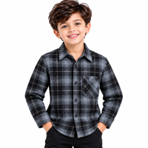 maylone kids boy woollen full sleeve shirt with single chest pocket (5)