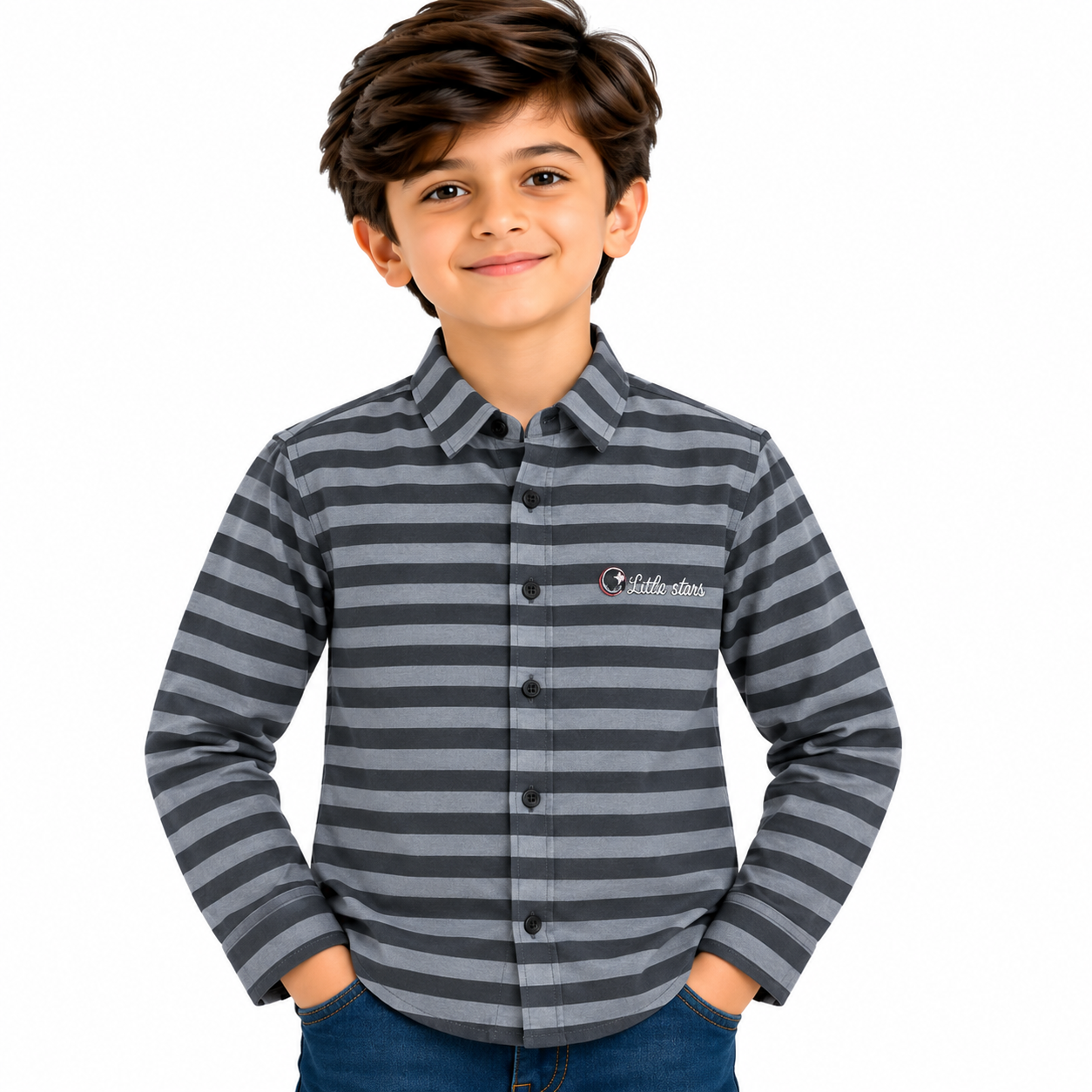 smiling boy in striped shirt (1) smiling boy in striped shirt (1)