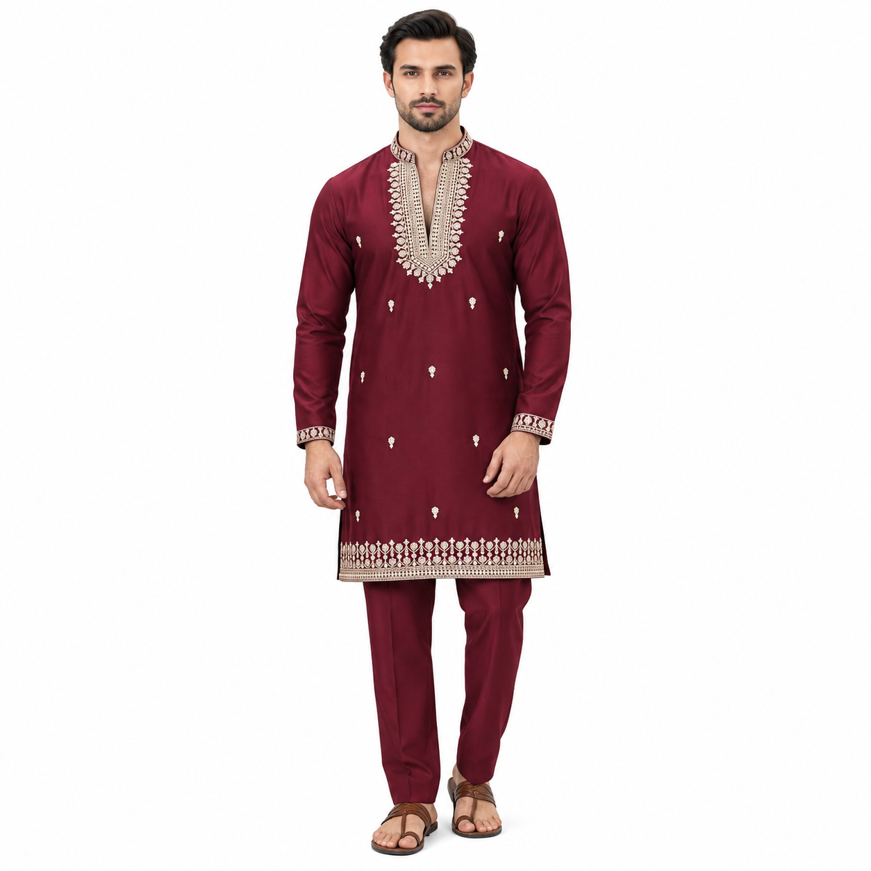 zex zerry maroon embroidered kurta zex zerry maroon embroidered kurta